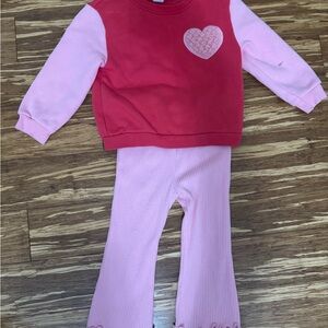 Old Navy Pink Heart Sweatshirt